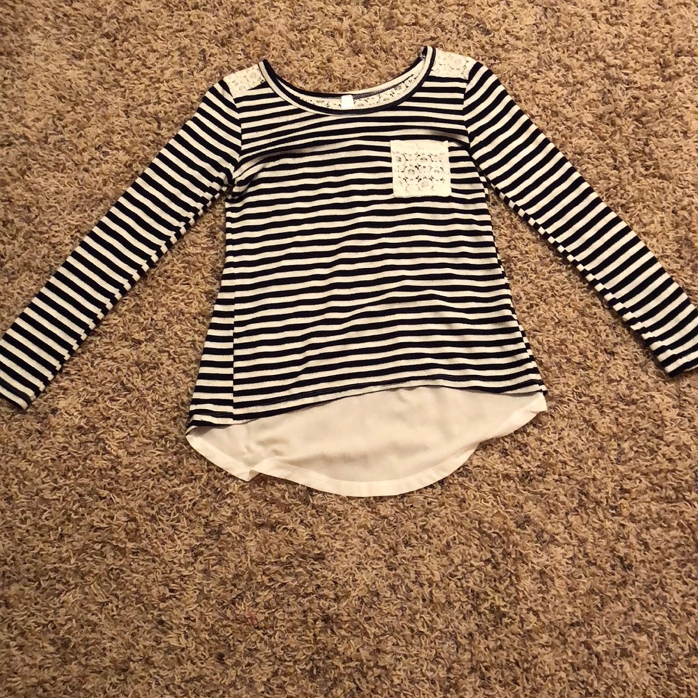 Striped flowy dressy top